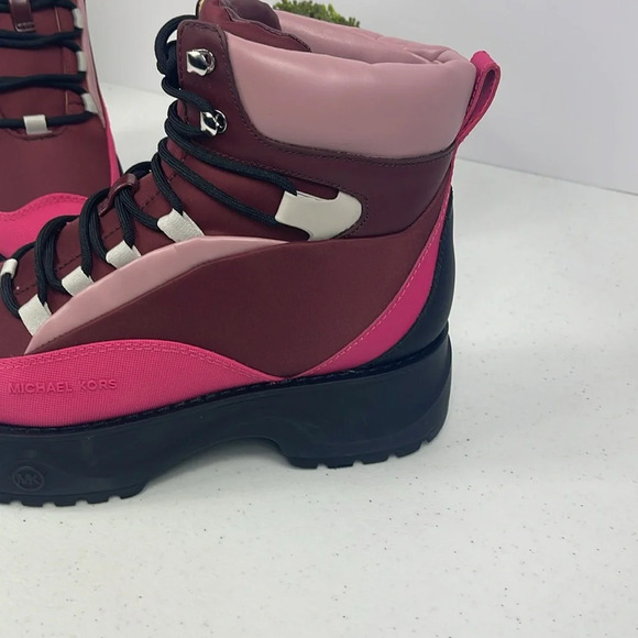 Michael Kors Dupree Hiker Booties Merlot Multi Size 8 1/2 NIB - Picture 4 of 12